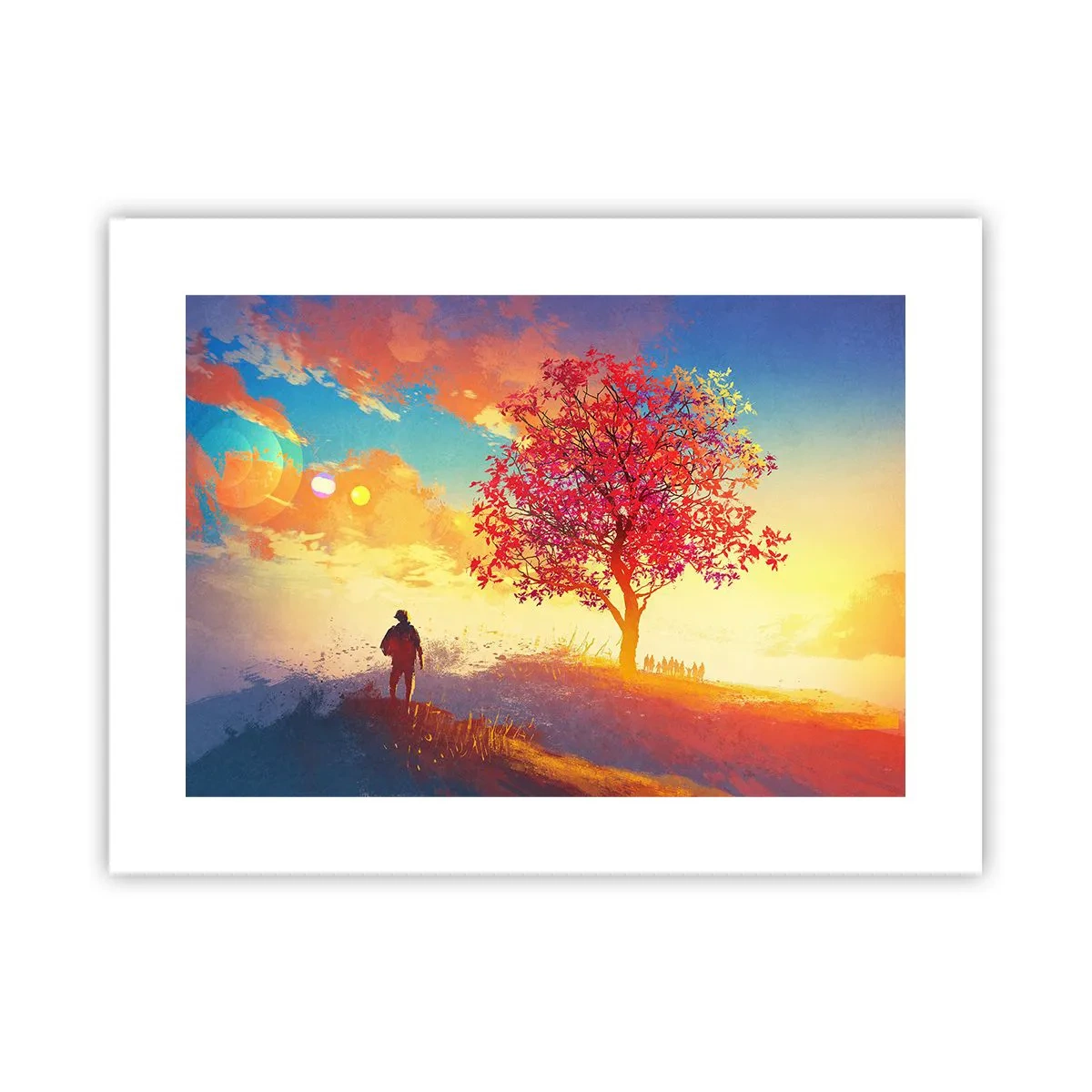 Poster - Pilgrim at Its Goal - 40x30 cm