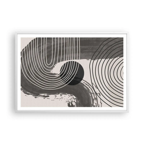 Poster in white frmae - Oval Wins - 100x70 cm