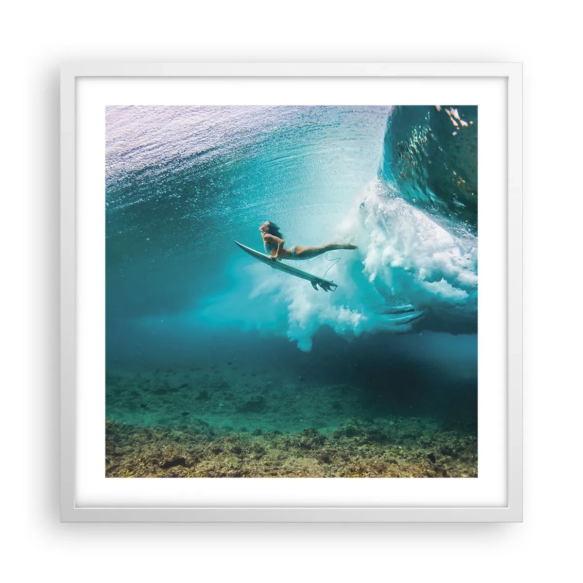Poster in white frmae - Undewater World - 50x50 cm