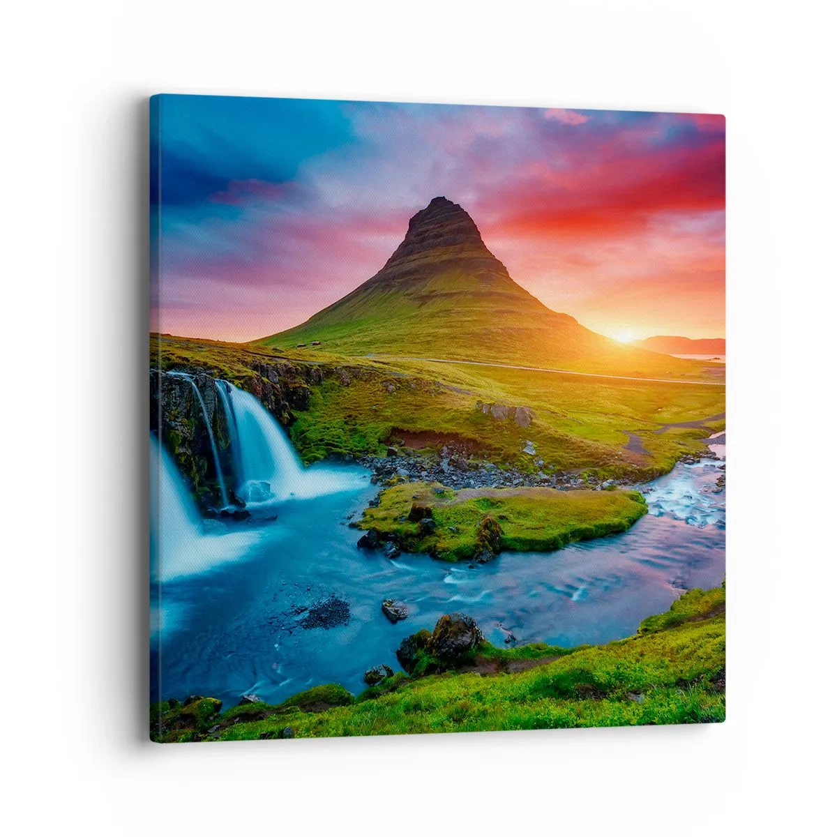 Canvas picture - Iceland - Fire and Water - 40x40 cm