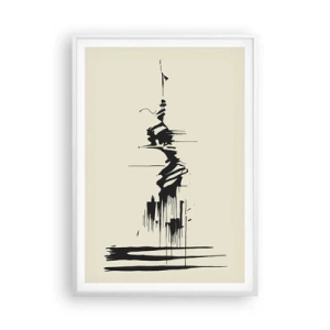 Poster in white frmae - Hasty Abstract - 70x100 cm