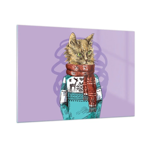 Glass picture - Cat Not Only in Boots - 100x70 cm