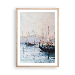 Poster in light oak frame - Behind Water behind Fog - 50x70 cm