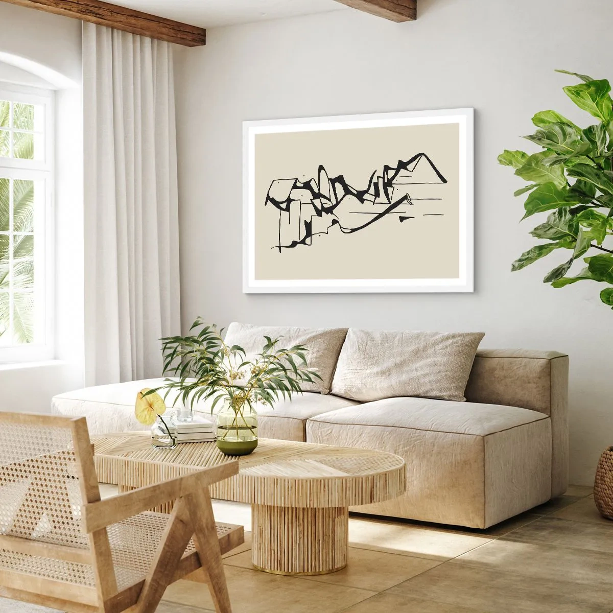 Poster in white frmae - Maybe Landscape - 100x70 cm