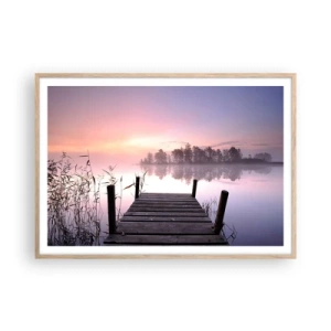 Poster in light oak frame - Out from a Lilac Fog… - 100x70 cm