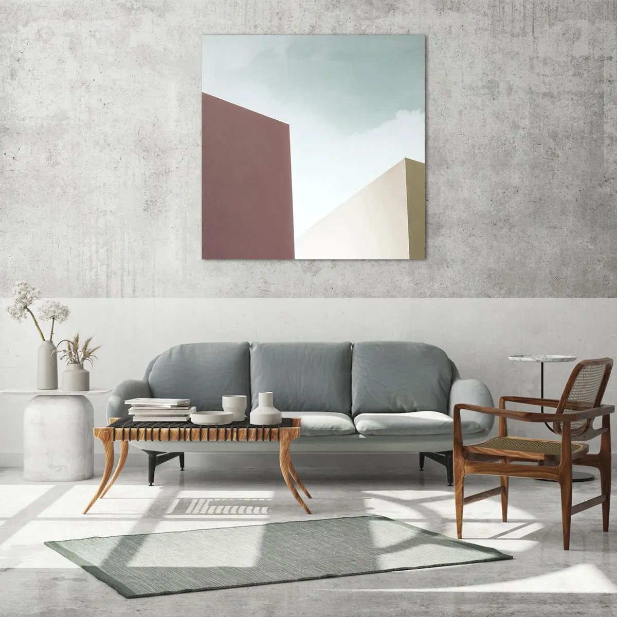 Glass picture - Geometry of a Sunny summer - 70x70 cm