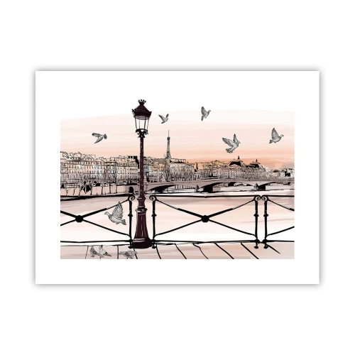 Poster - Over the Roofs of Paris - 40x30 cm