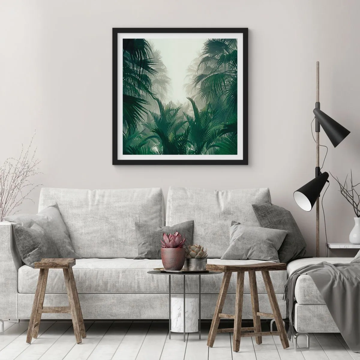 Poster in black frame - Tropical Secret - 50x50 cm
