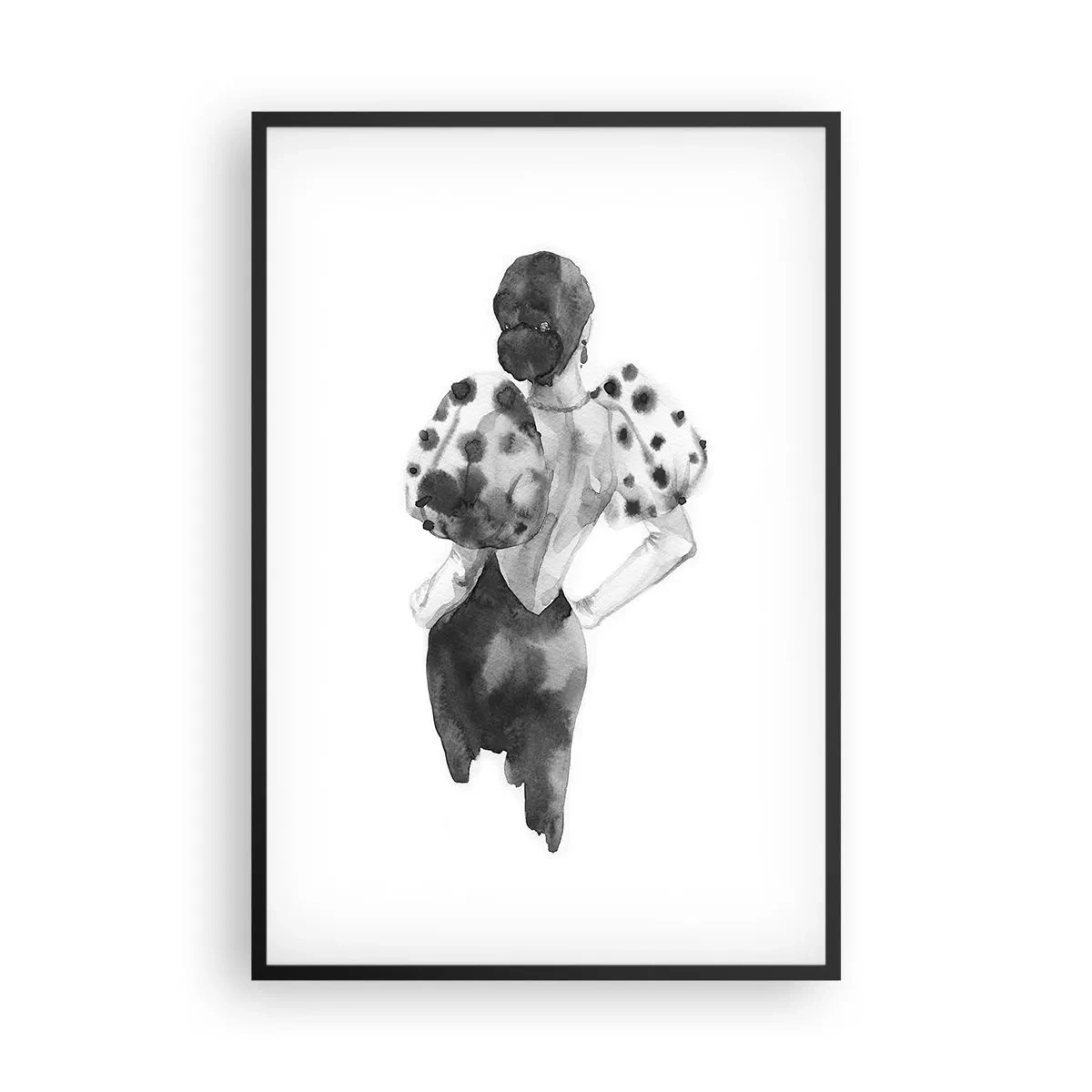 Poster in black frame - She Passed by - 61x91 cm