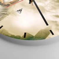 Clock face with lines