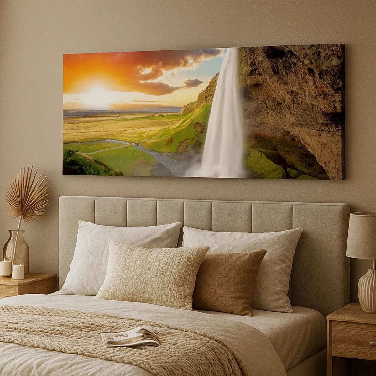 Canvas picture - Midsummer in Iceland - 30x30 cm