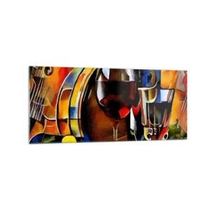 Glass picture - And The World Fills With Colours - 120x50 cm