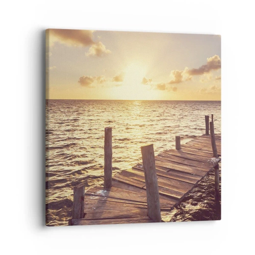 Canvas picture - Golden Land of Tranquility - 40x40 cm
