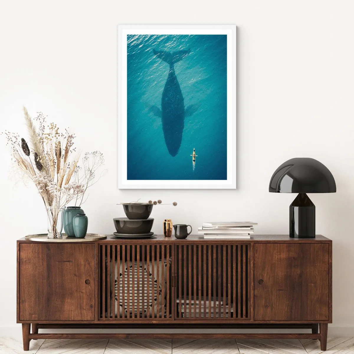 Poster in white frmae - Meeting at the Ocean - 70x100 cm