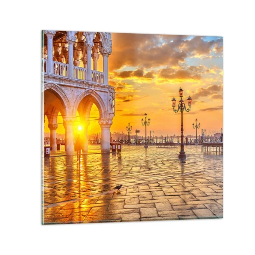 Glass picture - Where Is Everybody? - 30x30 cm