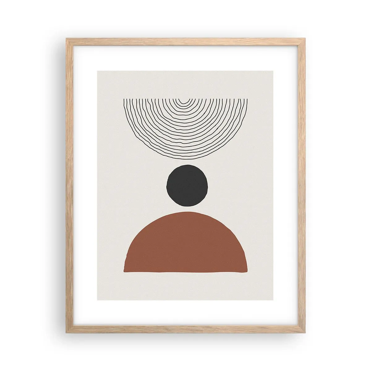Poster in light oak frame - In the Centre of Attention - 40x50 cm