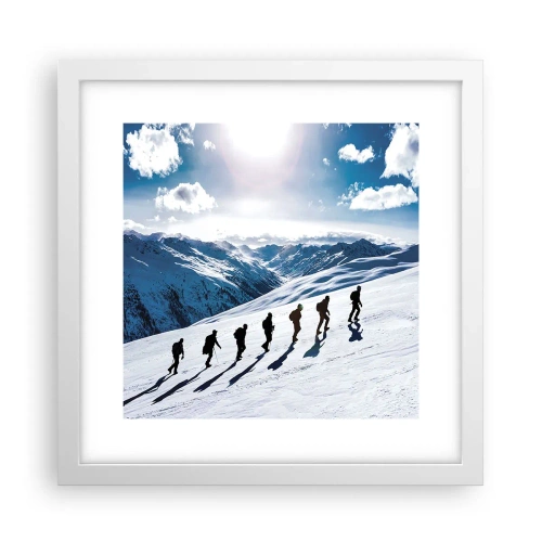 Poster in white frmae - Team of Conquerors - 30x30 cm