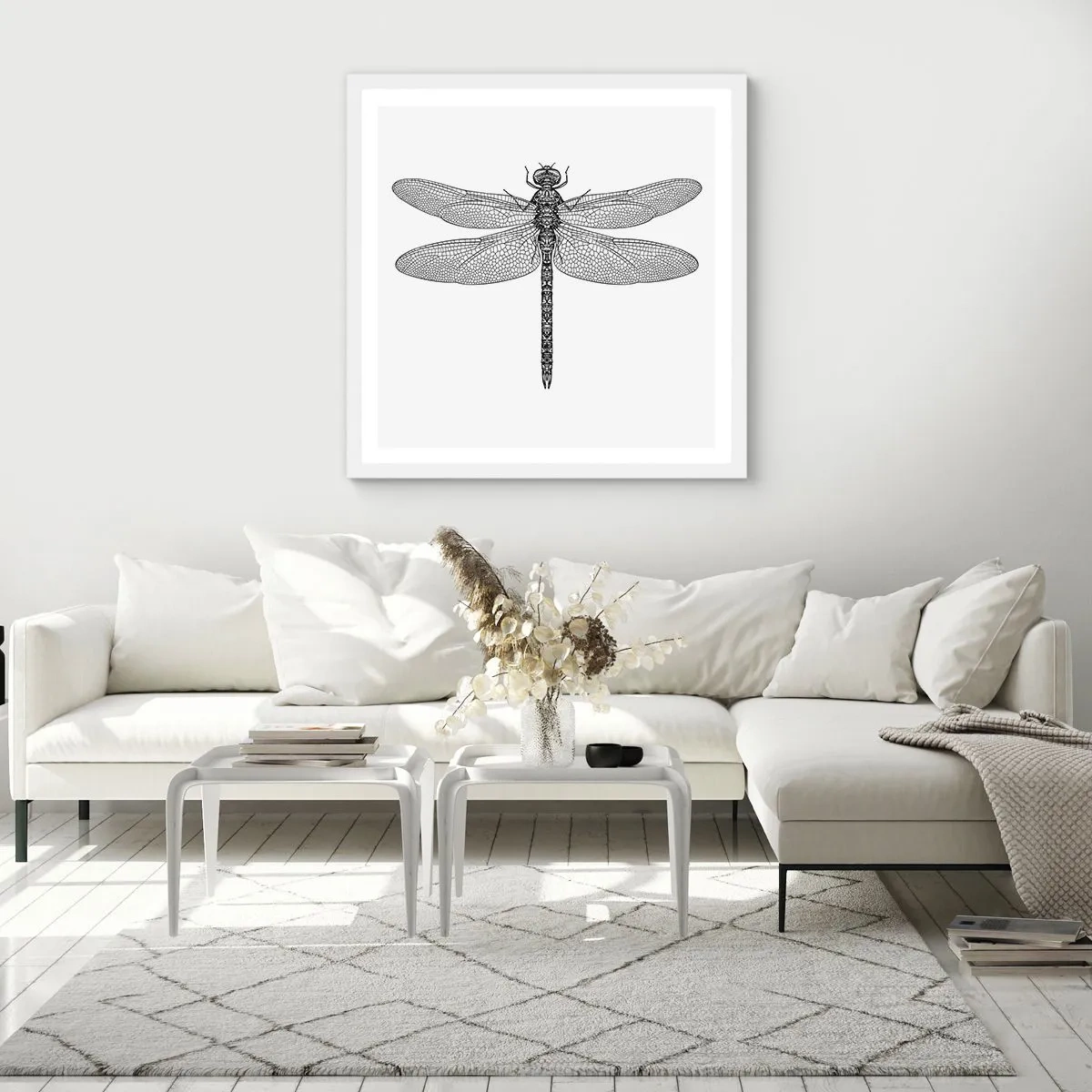 Poster in white frmae - Precision of Nature - 60x60 cm