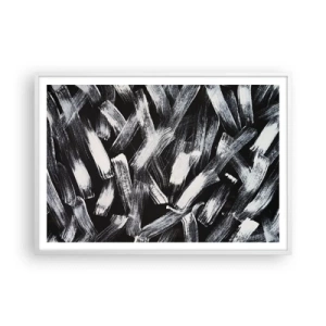 Poster in white frmae - Abstract in Industrial Spirit - 100x70 cm