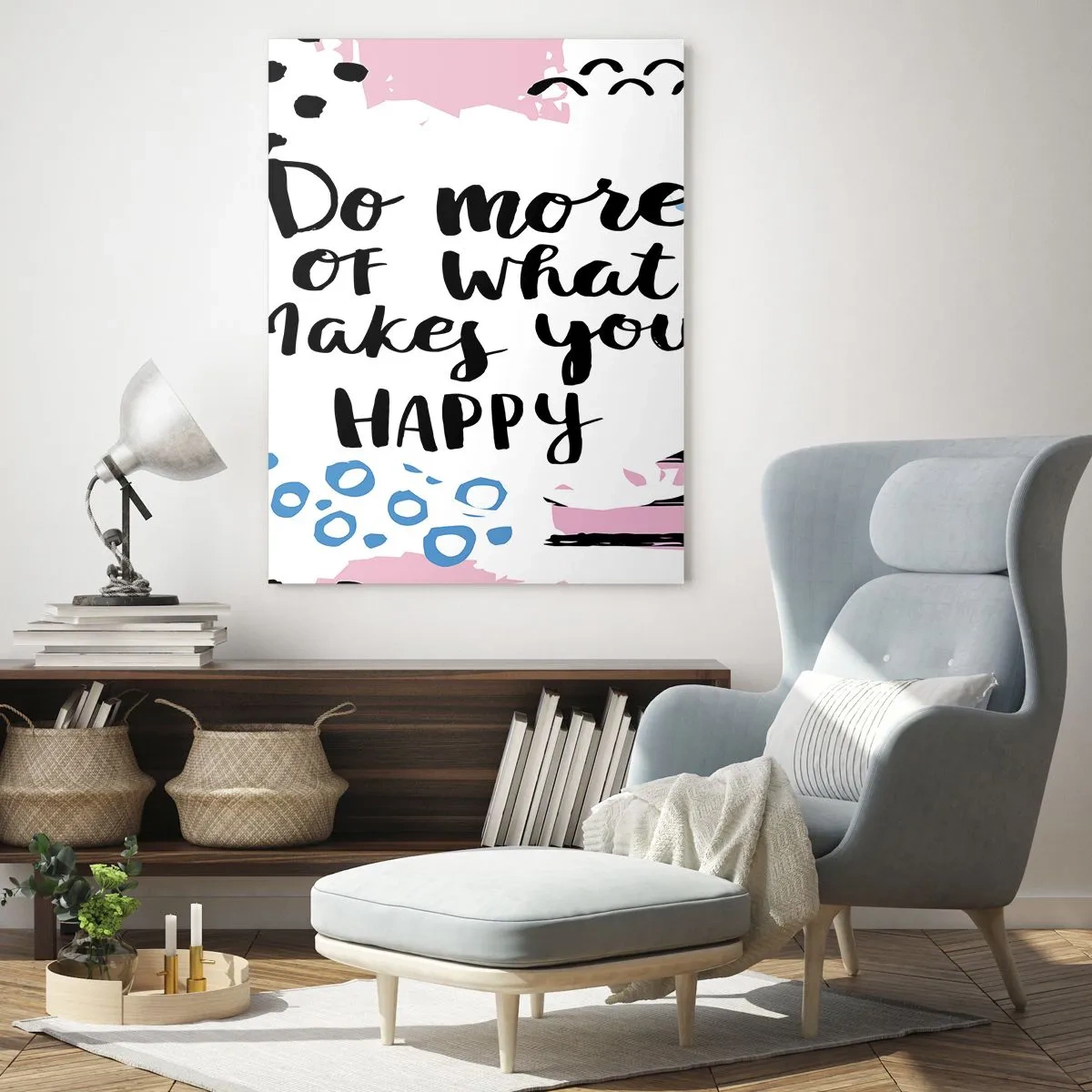 Glass picture - How To Be Happy - 50x70 cm