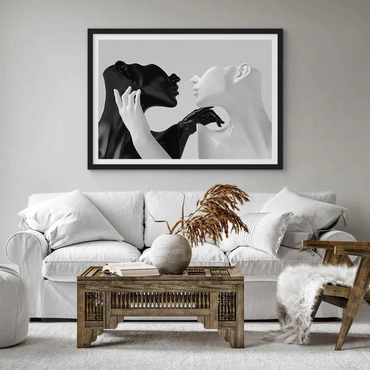 Poster in black frame - Attraction - Desire - 91x61 cm