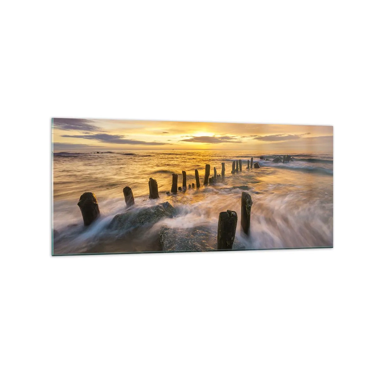 Glass picture - Raw Beauty of the Baltic Sea - 120x50 cm
