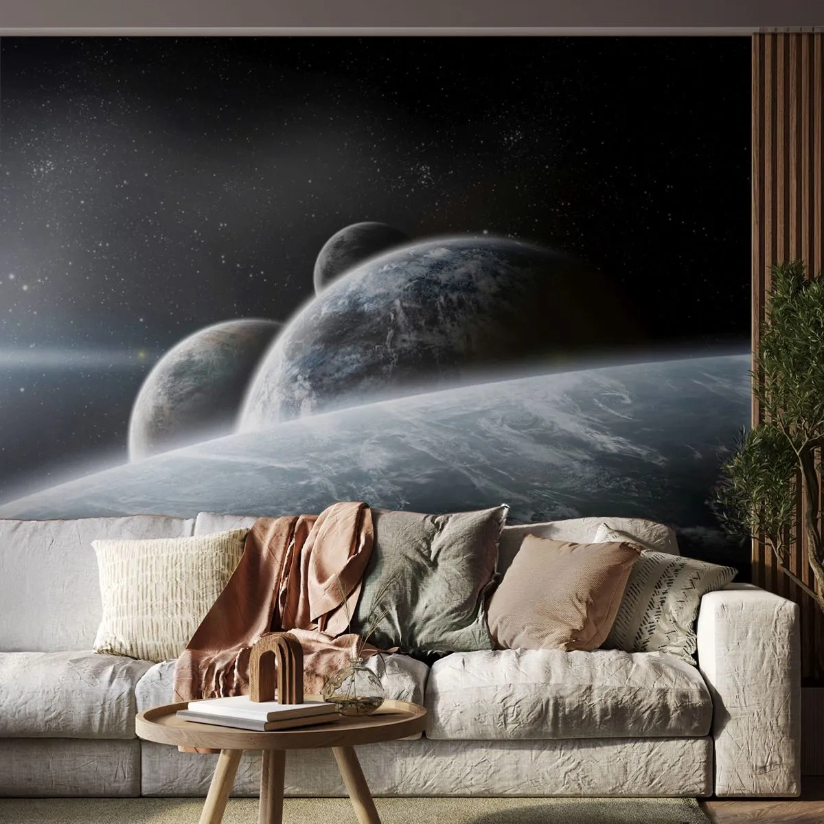 Self-Adhesive Photo Wallpaper Deluxe Sticker - Space Music of Spheres - Astronomy, Cosmos, Galaxy - 250x175 cm