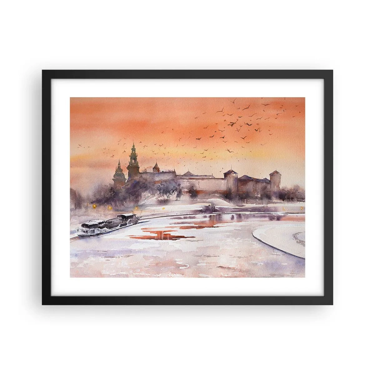 Poster in black frame - Royal Sunset - 50x40 cm