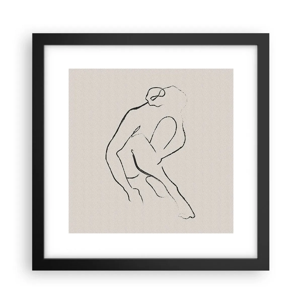 Poster in black frame - Intimate Sketch - 30x30 cm