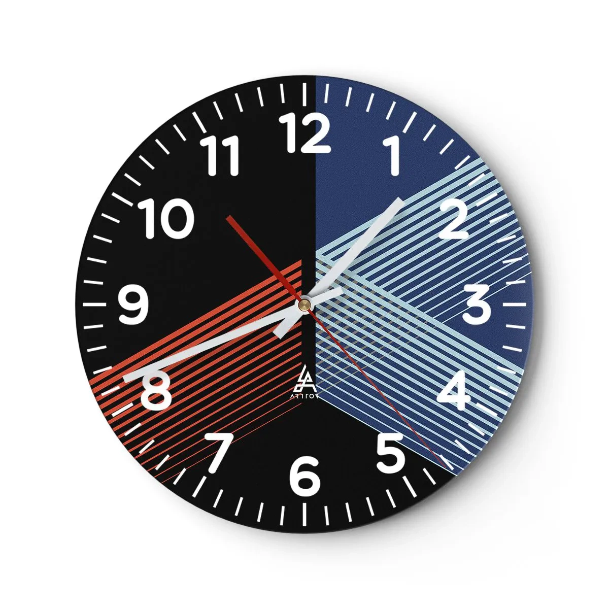 Wall clock - Clock on glass - Simple Story - 30x30 cm