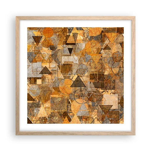 Poster in light oak frame - World Caught in One Form - 50x50 cm