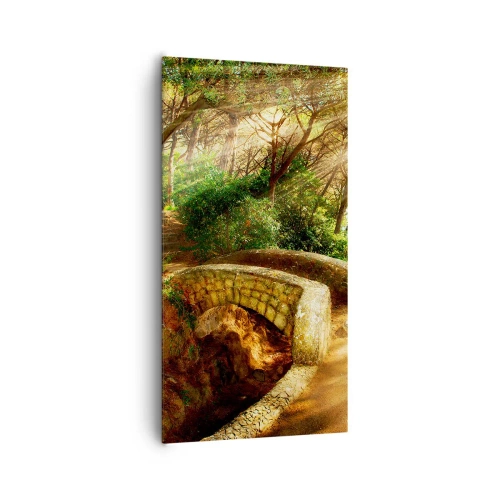Canvas picture - From the Bridge to Enchanted Forest - 65x120 cm