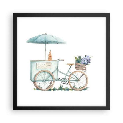 Poster in black frame - Sweet Memory of the Summer - 40x40 cm