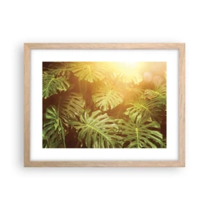 Poster in light oak frame - Walking into the Green - 40x30 cm