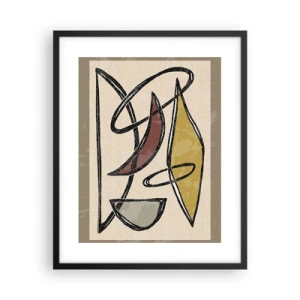 Poster in black frame - Verticals and Horizontals - 40x50 cm