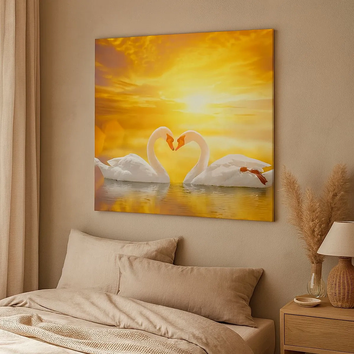 Canvas picture - Heart Is the Most Beautiful Word in the World - 30x30 cm