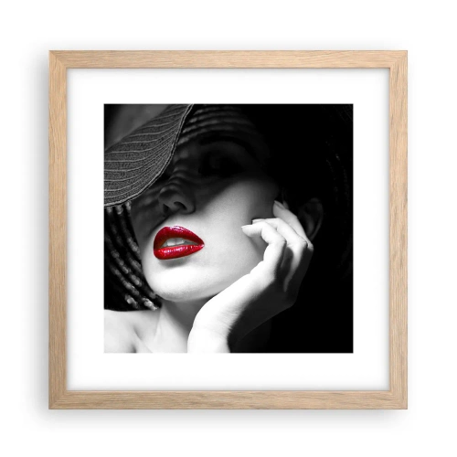 Poster in light oak frame - Study in Scarlet - 30x30 cm