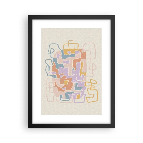 Poster in black frame - Maze - Joyful Adventure - 30x40 cm