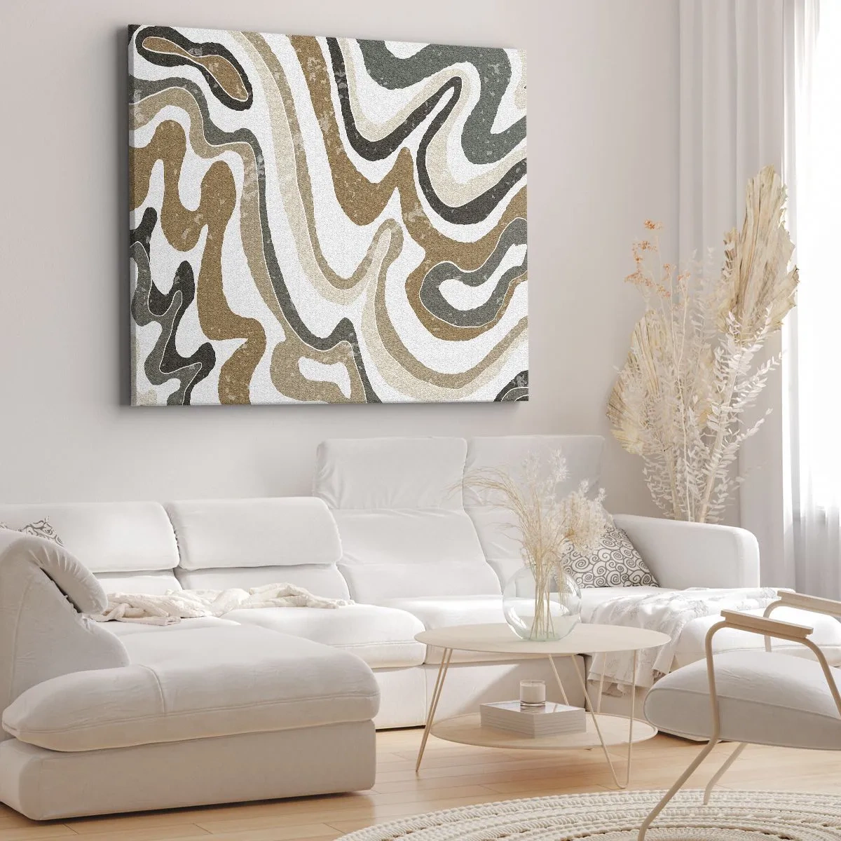 Canvas picture - Meanders of Earth Colours - 120x80 cm