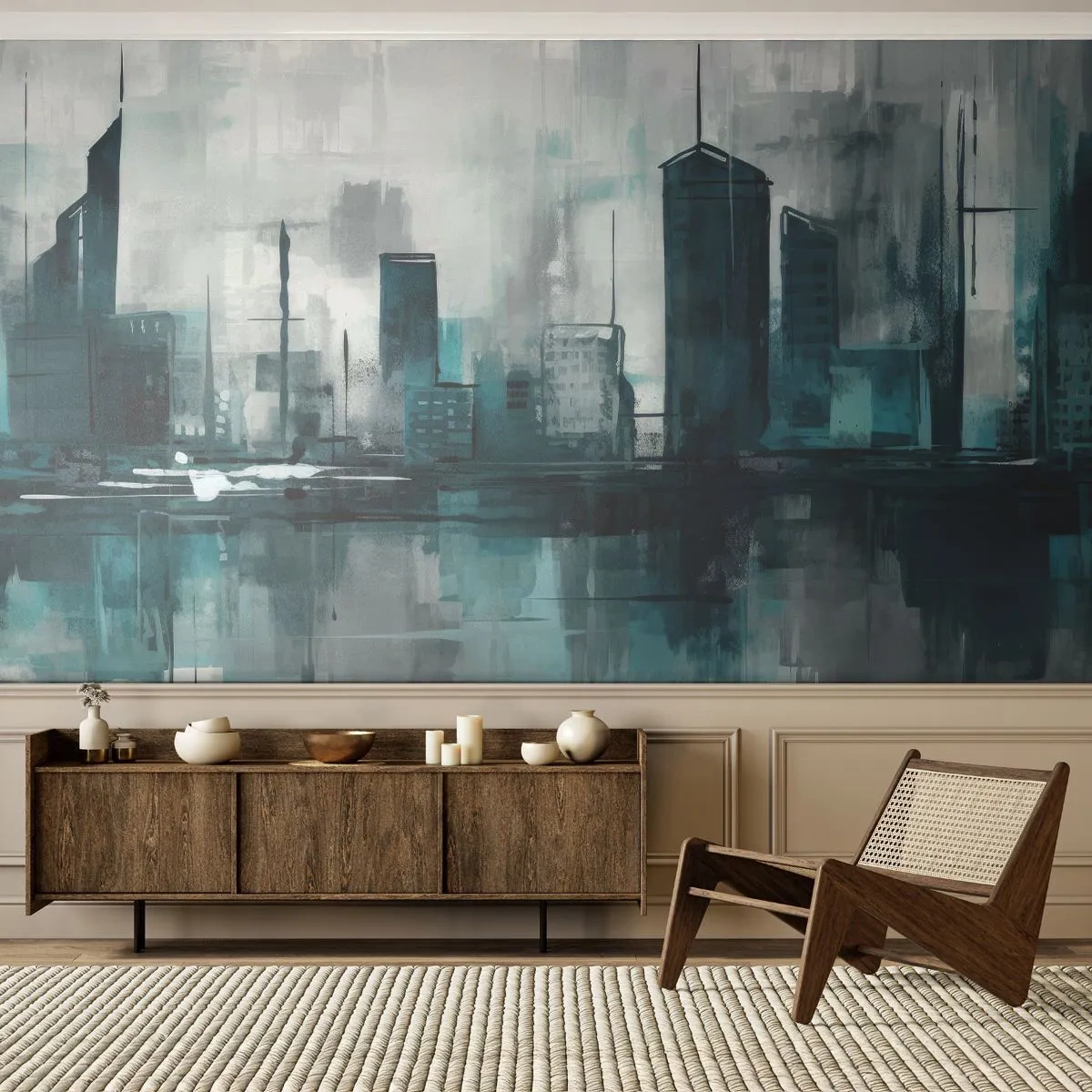 Custom Wallpaper Premium Sand - City in the Colour of Rain - City, Architecture, Piece