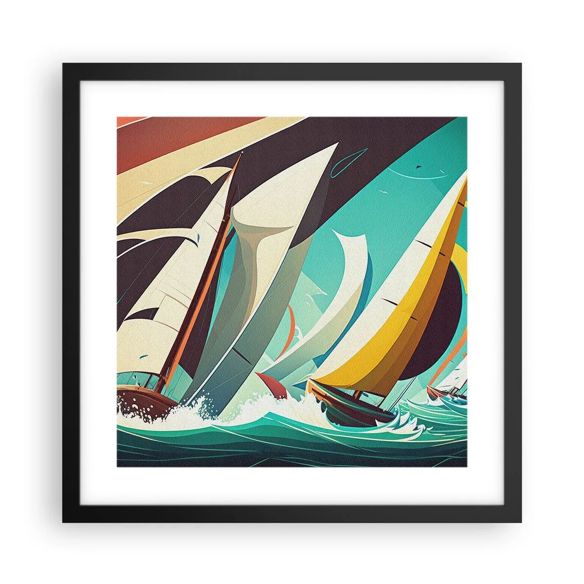 Poster in black frame - Standing Up to Elements - 40x40 cm