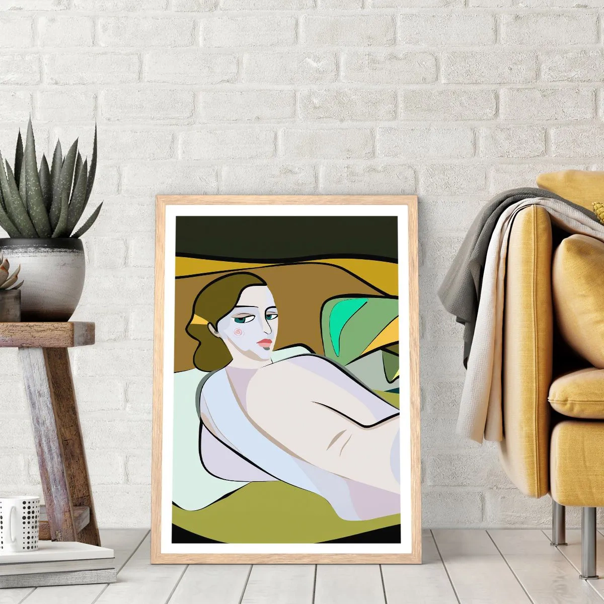 Poster in light oak frame - Intimate Portrait - 70x100 cm