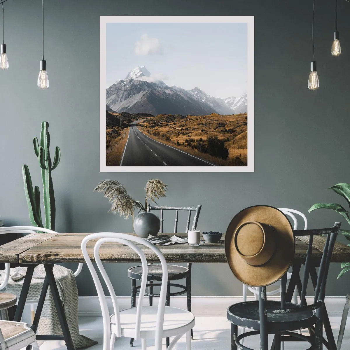 Poster - Road to the Heart of the Mountains - 30x30 cm