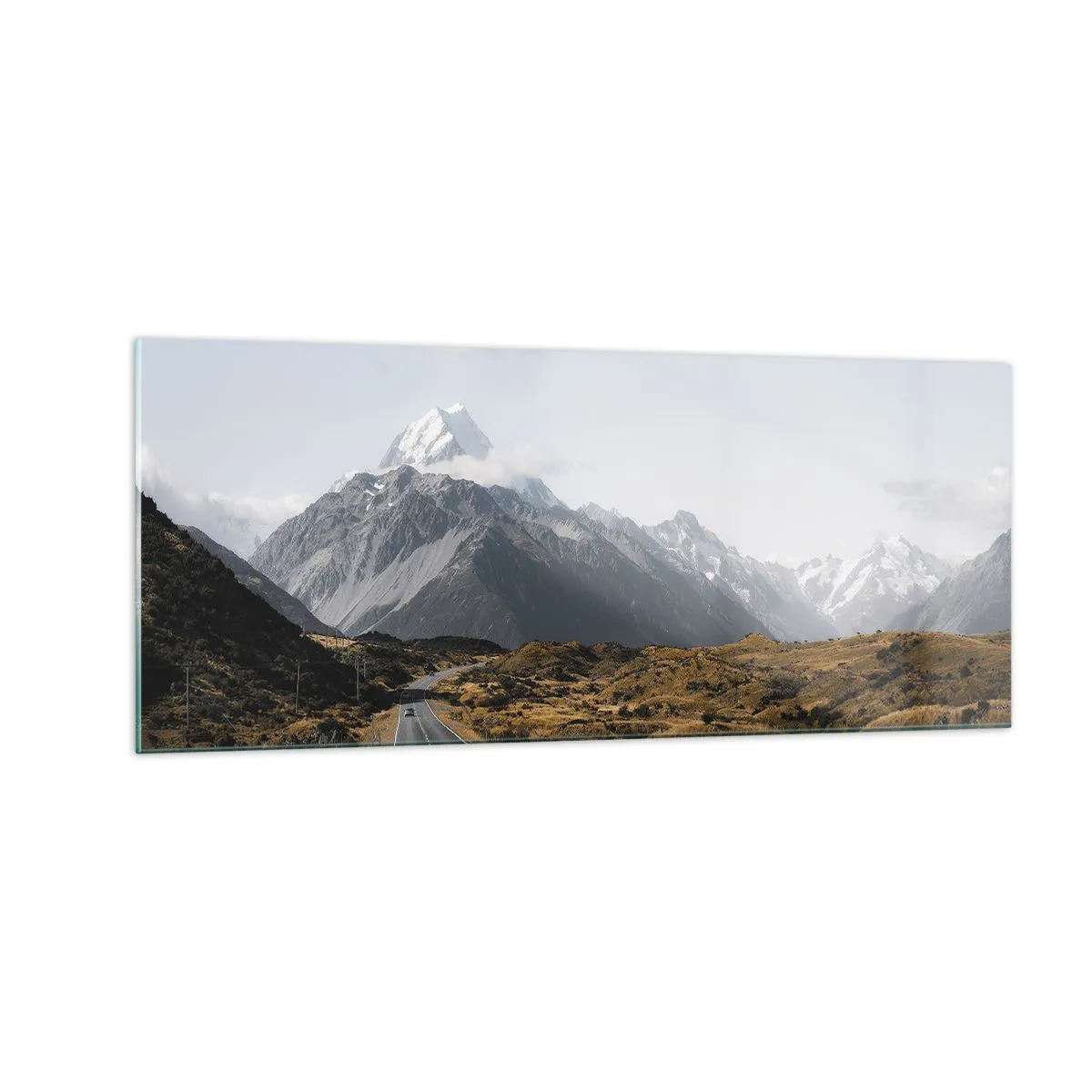 Glass picture - Road to the Heart of the Mountains - 100x40 cm