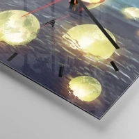 Clock face with lines