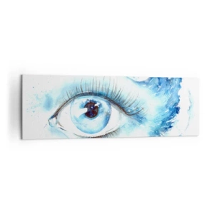 Canvas picture - Immerse in those Blue Eyes - 160x50 cm
