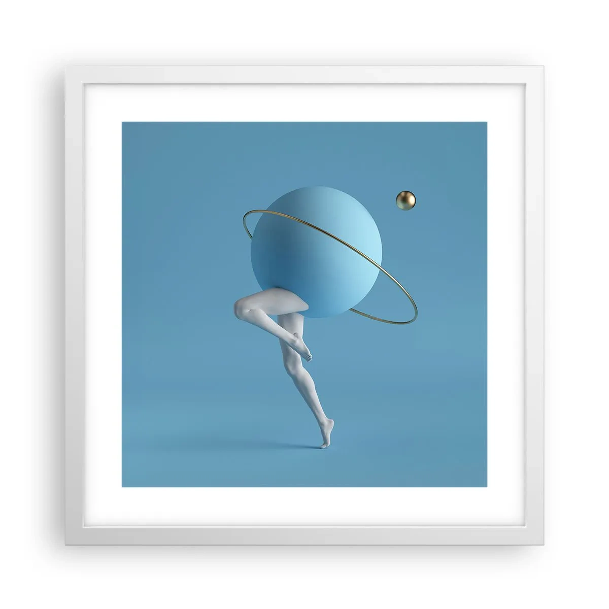 Poster in white frmae - And Planets Are Going Crazy - 40x40 cm