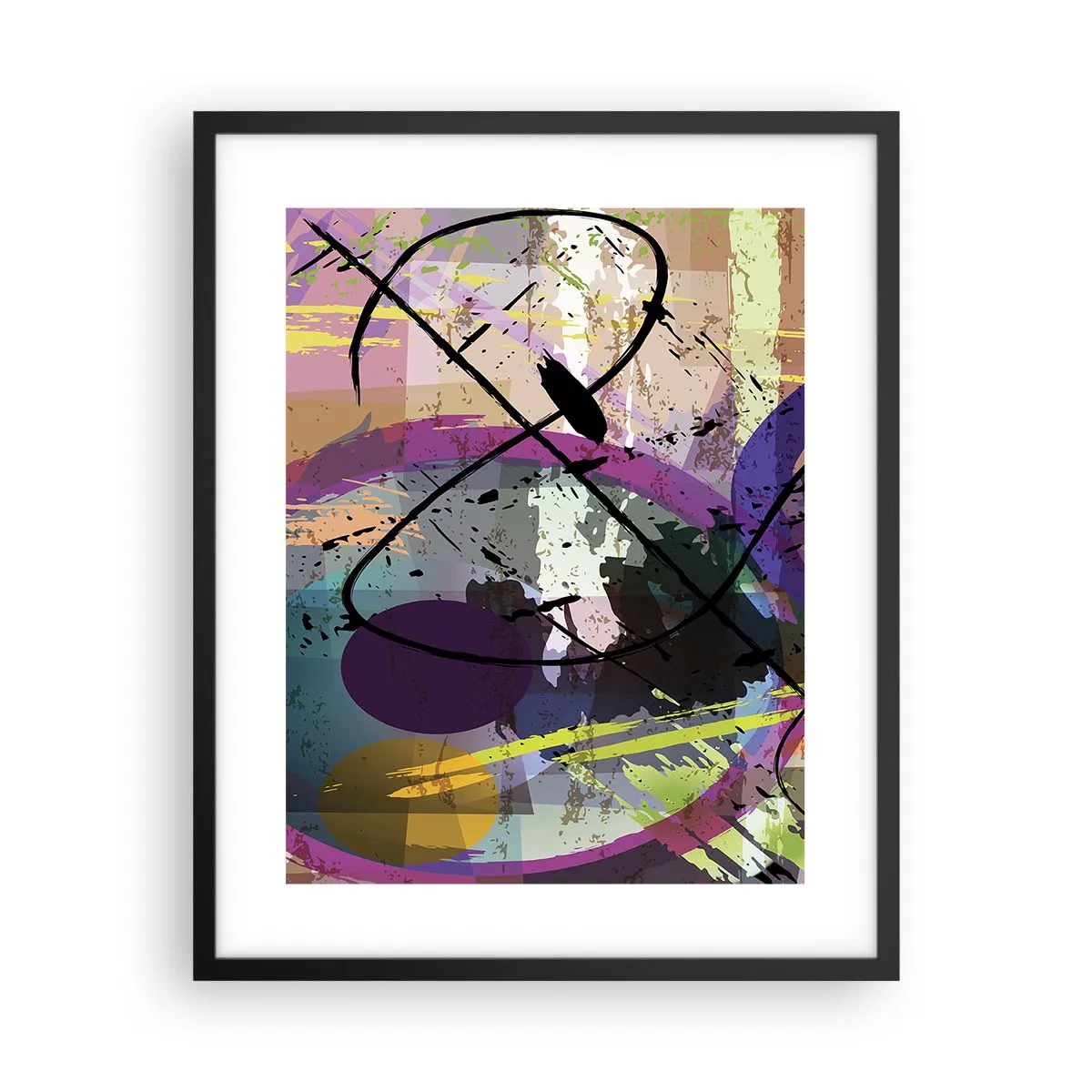 Poster in black frame - Straight Ahead or Around - 40x50 cm