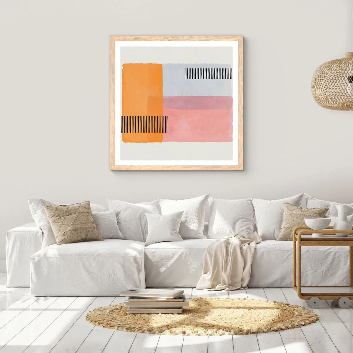 Poster in light oak frame - From Corner to Corner - 30x30 cm