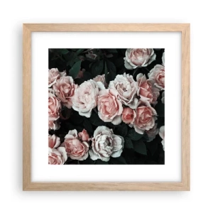 Poster in light oak frame - Rose Ensemble - 30x30 cm